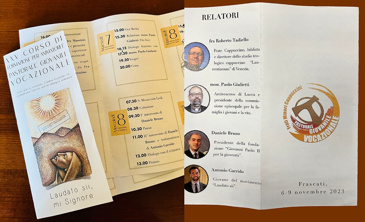 Pastorale giovanile vocazionale: il nostro presidente al corso di formazione dei Cappuccini