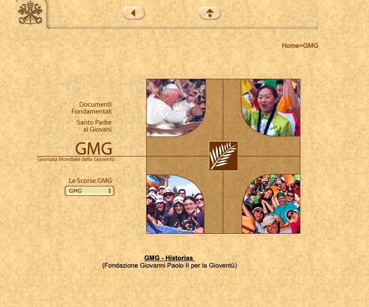 La storia delle GMG da questo sito al sito della Santa Sede